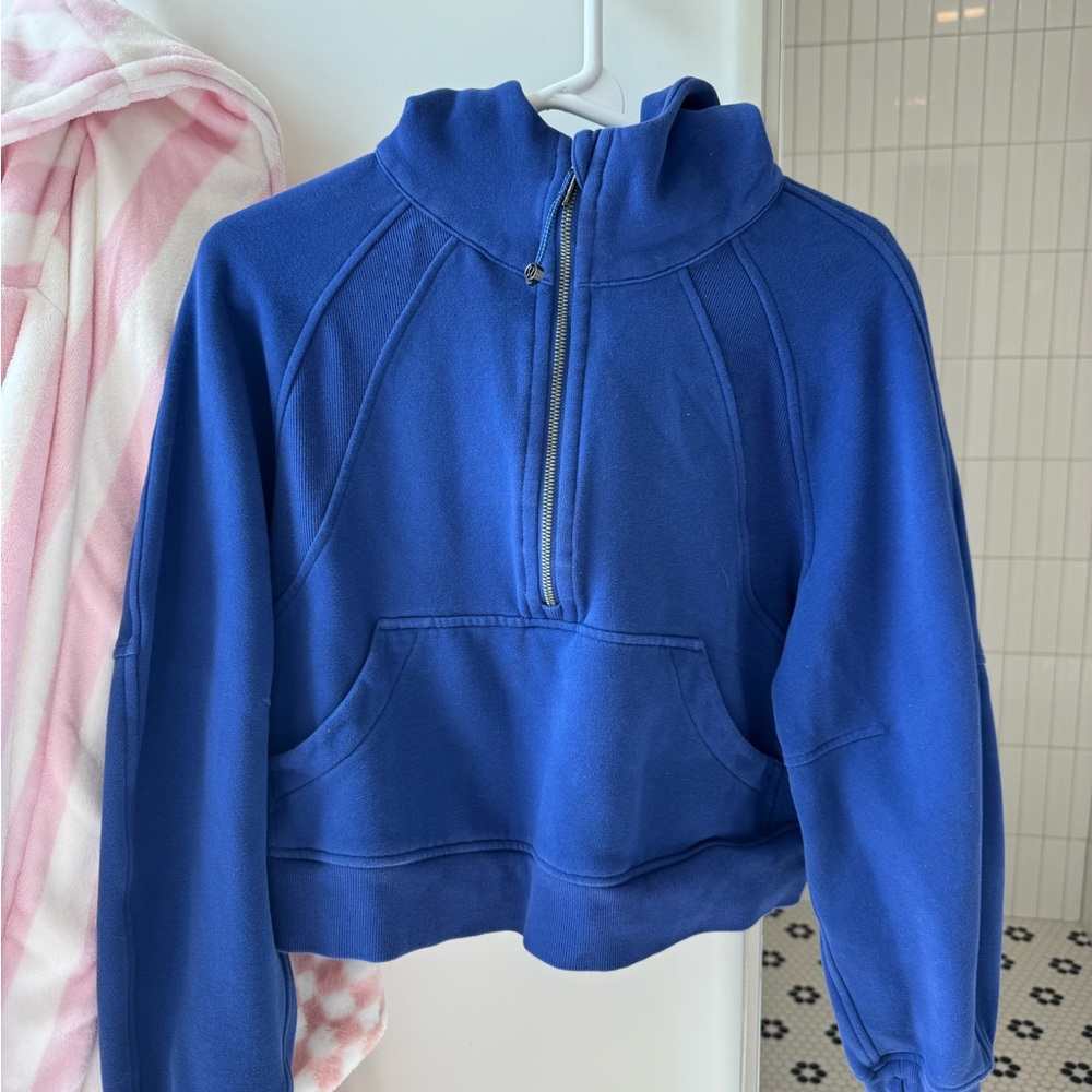 Blue Half-Zip Sweatshirt